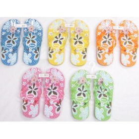 Kids Flip Flops with Flowers assortment #2 Case Pack 72kids 