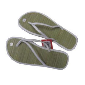 Ladies White Bamboo Tatami Flip Flop Sandals Case Pack 48ladies 