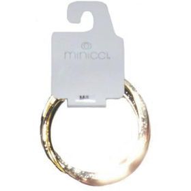 5 Minicci Brand Gold Bangle Flat Bracelets Case Pack 72minicci 