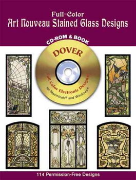 Full-Color Art Nouveau Stained Glass Designsfull 