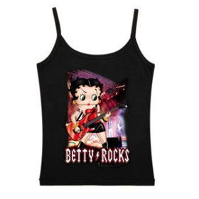 Betty Boop Rocks Camisole Tank Top- Black Case Pack 4betty 