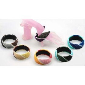 Polyurethane Leather With Print 6 Color Bangles Case Pack 24polyurethane 