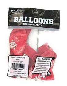 Monkey Around Red Latex Balloons Case Pack 72monkey 