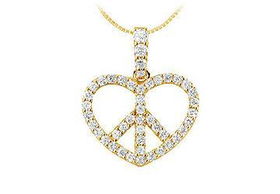 Diamond Heart Pendant : 14K Yellow Gold - 0.66 CT Diamondsdiamond 