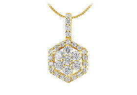 Diamond Pendant : 14K Yellow Gold - 0.66 CT Diamondsdiamond 