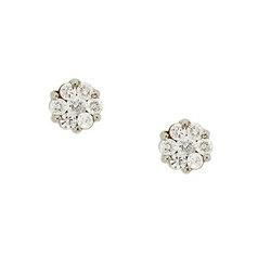 New 1/2 Carat Diamond 14K White Gold Earringscarat 