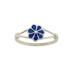 New Enamel Sterling Silver Children's Flower Ringenamel 