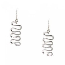 New Sterling Silver Snake Dangle Earrings French Wiresterling 