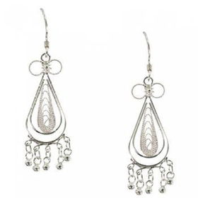 925 Silver Celtic Spiral Chandelier Dangling Earringssilver 