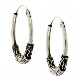 New Sterling Silver 925 Hoop Earrings Antique Designsterling 