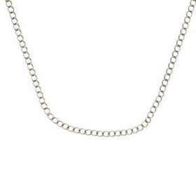 New Sterling Silver Cuban Link Necklace Length 18INsterling 