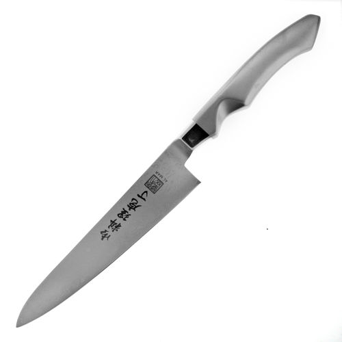 All Stainless Ultra-Chef Utility Knife, Damascus Blade, 6in.stainless 