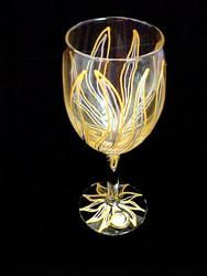 Enchantment Design - Hand Painted - Wine Glass - 8 oz..enchantment 