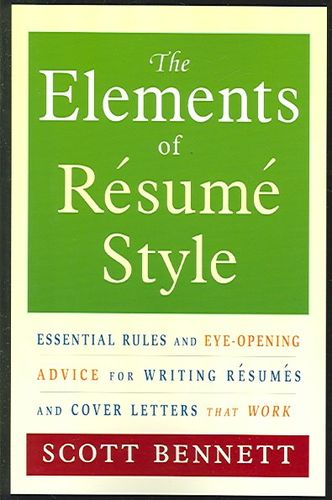 The Elements Of Resume Styleelements 