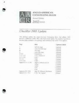 Anglo-american Cataloguing Rules 2002anglo 