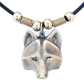 Earth Spirit Necklace - Wolf Headearth 