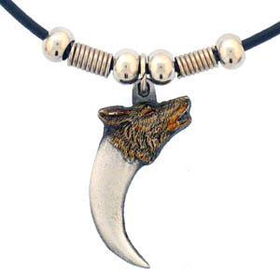 Earth Spirit Necklace - Wolf Clawearth 