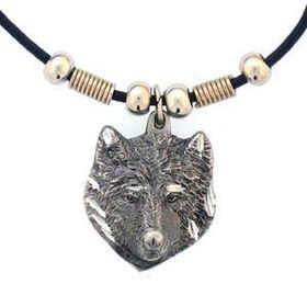 Earth Spirit Necklace - Wolf Headearth 