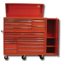 56\" 16 DWR STD DUTY TOOL BOX COMBO W/SIDEBOX ORANGdwr 