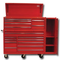 56\" 16 DWR STD DUTY TOOL BOX COMBO W/SIDEBOX REDdwr 