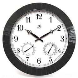 Indoor/Outdoor Black Decorative Tile Clockindoor 