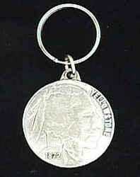 Pewter Key Ring - Yellowstone Indian Head Nickelpewter 