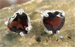 Handcrafted Garnet Love Earringshandcrafted 