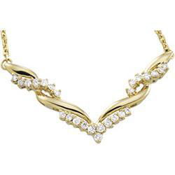 14K Yellow Gold Diamond Assembly Necklaceyellow 