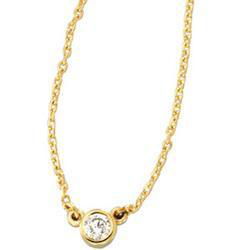 14K Yellow Gold Diamond Solitaire Necklaceyellow 