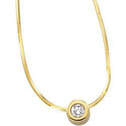 14K Yellow Gold Diamond Solitaire Necklaceyellow 