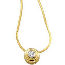 14K Yellow Gold Diamond Solitaire Necklaceyellow 