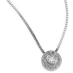 14K White Gold Diamond Necklacewhite 