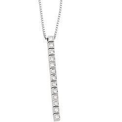 14K White Gold Diamond Necklacewhite 