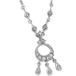 14K White Gold Diamond Necklacewhite 