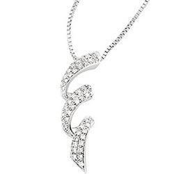 14K White Gold Diamond Fashion Necklacewhite 