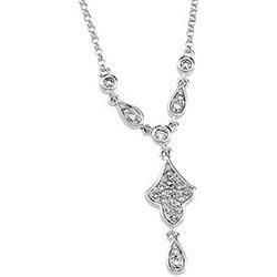 14K White Gold Diamond Fashion Necklacewhite 