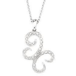 14K White Gold Diamond Fashion Necklacewhite 