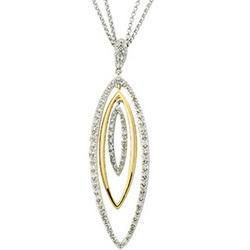 14K Two Tone Gold Diamond Fashion Necklacetwo 