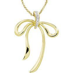 14K Yellow Gold Rhodium Plated Diamond Fashion Necklaceyellow 