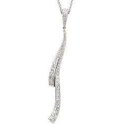 14K White Gold Diamond Necklacewhite 