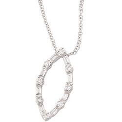 14K White Gold Diamond Necklacewhite 