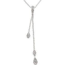 14K White Gold Diamond Necklacewhite 