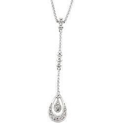 14K White Gold Diamond Necklacewhite 