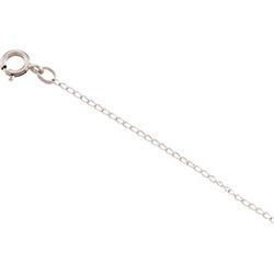 14K White Gold Solid Curb Chain - 16 incheswhite 