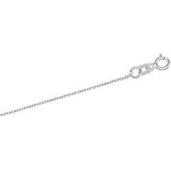 14K White Gold Diamond Cut Cable Chain - 16 incheswhite 