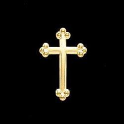 14K White Gold Cross Lapel Pinwhite 