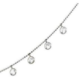 14K White Gold Cubic Zirconia Necklacewhite 