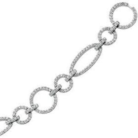 14K White Gold Diamond Braceletwhite 