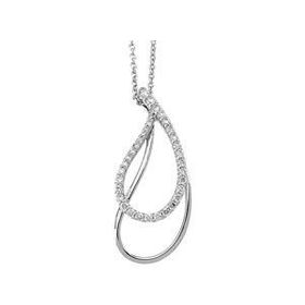 14K White Gold Diamond Necklacewhite 