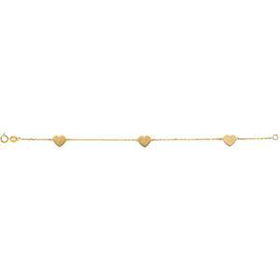 14K Yellow Gold Children's Heart Braceletyellow 